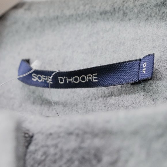 Sofie D’Hoore Candia Light Grey Hooded Coat - Picture 4 of 14